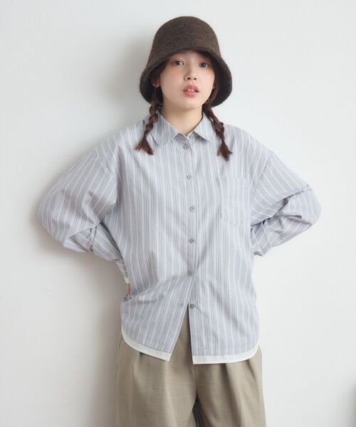 RETRO GIRL(レトロガール)の「レイヤード風シャツ(シャツ/ブラウス・レディース・オフホワイト/グレー系その他/イエロー系その他・FREE)」の9枚目の写真