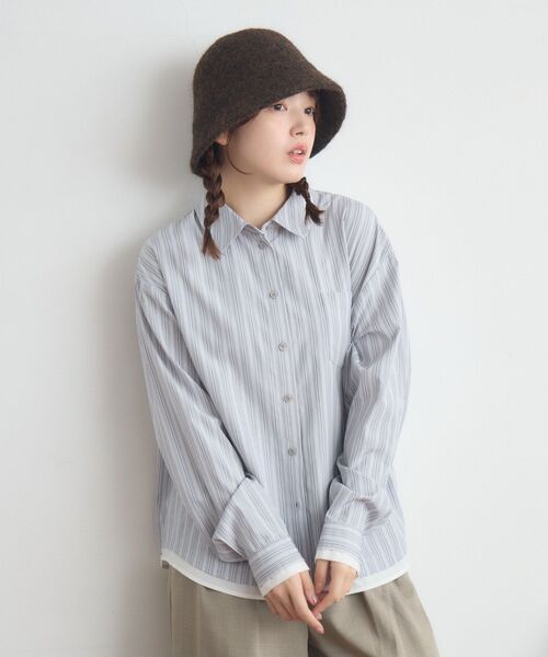 RETRO GIRL(レトロガール)の「レイヤード風シャツ(シャツ/ブラウス・レディース・オフホワイト/グレー系その他/イエロー系その他・FREE)」の10枚目の写真