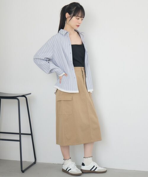 RETRO GIRL(レトロガール)の「レイヤード風シャツ(シャツ/ブラウス・レディース・オフホワイト/グレー系その他/イエロー系その他・FREE)」の15枚目の写真