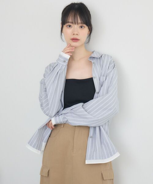 RETRO GIRL(レトロガール)の「レイヤード風シャツ(シャツ/ブラウス・レディース・オフホワイト/グレー系その他/イエロー系その他・FREE)」の18枚目の写真