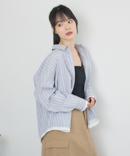 RETRO GIRL(レトロガール)の「レイヤード風シャツ(シャツ/ブラウス・レディース・オフホワイト/グレー系その他/イエロー系その他・FREE)」の19枚目の写真