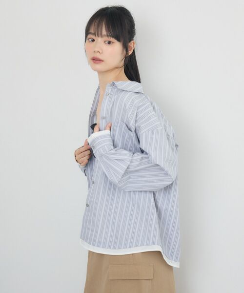 RETRO GIRL(レトロガール)の「レイヤード風シャツ(シャツ/ブラウス・レディース・オフホワイト/グレー系その他/イエロー系その他・FREE)」の21枚目の写真