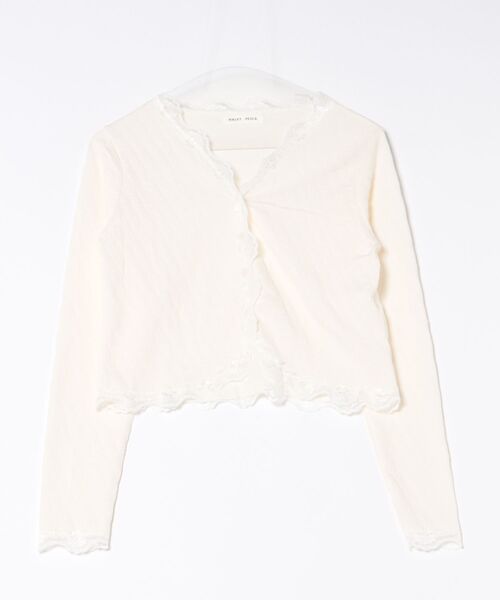 HALEY PESCA（ヘーリーペスカ）の「HALEY PESCA/レースレイヤード　ショートカーディガン（カーディガン/ボレロ・レディース・ピンク/アイボリー・SMALL/MEDIUM）」の19枚目の写真