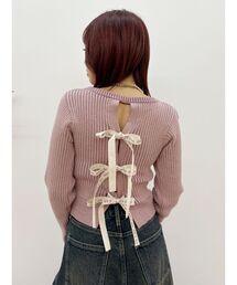 EVRIS | バックリボンニットトップス(ニット/セーター)