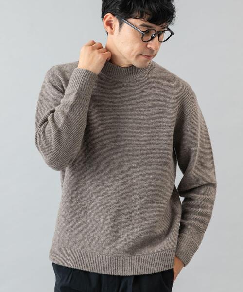 URBAN RESEARCH ROSSO MEN（アーバンリサーチロッソメン）の「『XLサイズあり』ハミルトンウールガーター編みモックネックプルオーバー（ニット/セーター・メンズ・グレー/グレー系その他/ブラック・X-LARGE/LARGE/MEDIUM）」の5枚目の写真