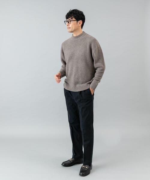 URBAN RESEARCH ROSSO MEN（アーバンリサーチロッソメン）の「『XLサイズあり』ハミルトンウールガーター編みモックネックプルオーバー（ニット/セーター・メンズ・グレー/グレー系その他/ブラック・X-LARGE/LARGE/MEDIUM）」の6枚目の写真