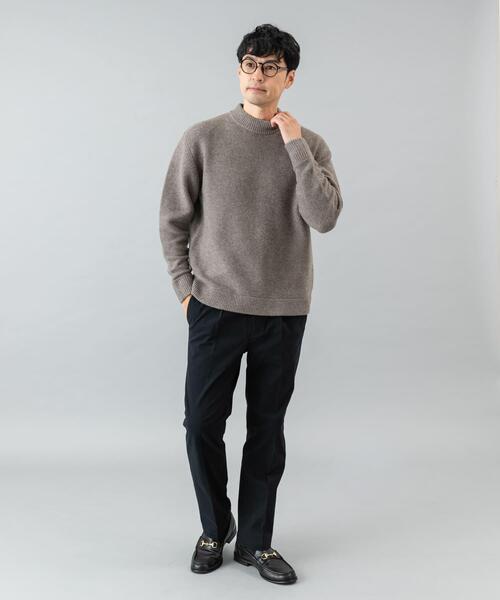 URBAN RESEARCH ROSSO MEN（アーバンリサーチロッソメン）の「『XLサイズあり』ハミルトンウールガーター編みモックネックプルオーバー（ニット/セーター・メンズ・グレー/グレー系その他/ブラック・X-LARGE/LARGE/MEDIUM）」の7枚目の写真