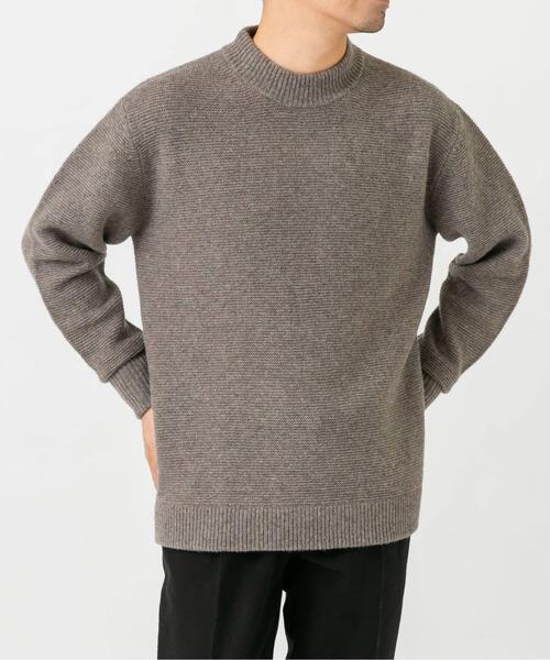 URBAN RESEARCH ROSSO MEN（アーバンリサーチロッソメン）の「『XLサイズあり』ハミルトンウールガーター編みモックネックプルオーバー（ニット/セーター・メンズ・グレー/グレー系その他/ブラック・X-LARGE/LARGE/MEDIUM）」の8枚目の写真