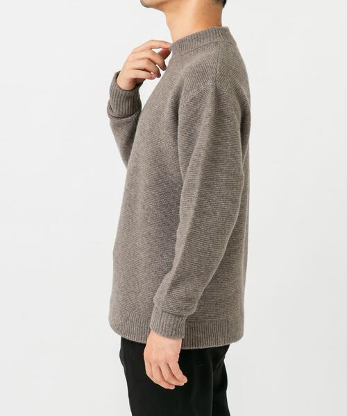 URBAN RESEARCH ROSSO MEN（アーバンリサーチロッソメン）の「『XLサイズあり』ハミルトンウールガーター編みモックネックプルオーバー（ニット/セーター・メンズ・グレー/グレー系その他/ブラック・X-LARGE/LARGE/MEDIUM）」の10枚目の写真