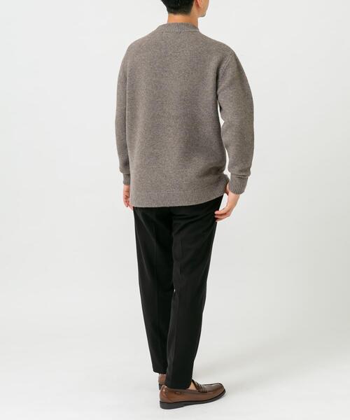 URBAN RESEARCH ROSSO MEN（アーバンリサーチロッソメン）の「『XLサイズあり』ハミルトンウールガーター編みモックネックプルオーバー（ニット/セーター・メンズ・グレー/グレー系その他/ブラック・X-LARGE/LARGE/MEDIUM）」の12枚目の写真