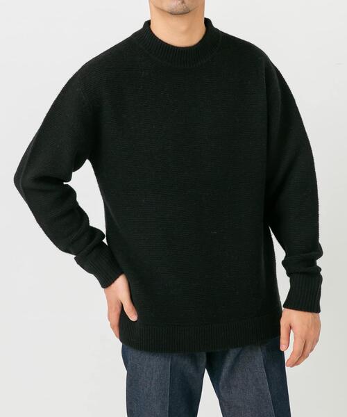 URBAN RESEARCH ROSSO MEN（アーバンリサーチロッソメン）の「『XLサイズあり』ハミルトンウールガーター編みモックネックプルオーバー（ニット/セーター・メンズ・グレー/グレー系その他/ブラック・X-LARGE/LARGE/MEDIUM）」の21枚目の写真