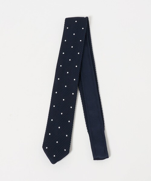 green label relaxing(グリーンレーベルリラクシング)の「GLR ポリエステル ウォッシャブル ニット ドット ネクタイ ニットタイ(ネクタイ・メンズ・ブラック/ネイビー/ダークグリーン/ワイン/ブラウン系・FREE)」の5枚目の写真