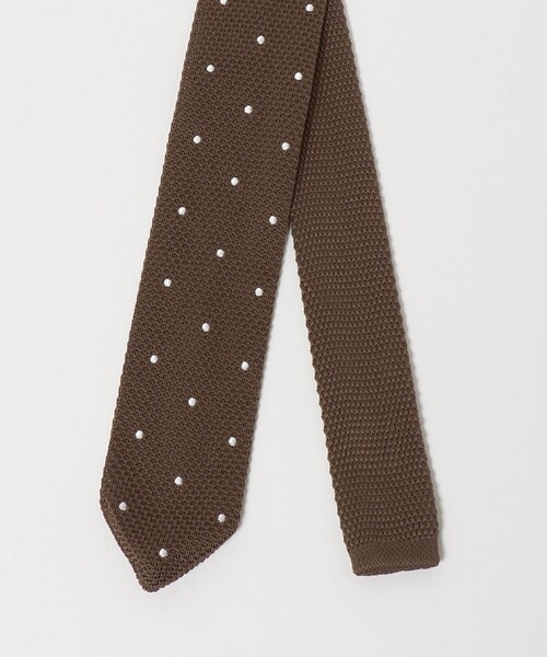 green label relaxing(グリーンレーベルリラクシング)の「GLR ポリエステル ウォッシャブル ニット ドット ネクタイ ニットタイ(ネクタイ・メンズ・ブラック/ネイビー/ダークグリーン/ワイン/ブラウン系・FREE)」の6枚目の写真