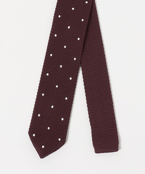 green label relaxing(グリーンレーベルリラクシング)の「GLR ポリエステル ウォッシャブル ニット ドット ネクタイ ニットタイ(ネクタイ・メンズ・ブラック/ネイビー/ダークグリーン/ワイン/ブラウン系・FREE)」の9枚目の写真