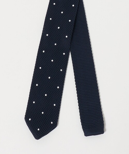 green label relaxing(グリーンレーベルリラクシング)の「GLR ポリエステル ウォッシャブル ニット ドット ネクタイ ニットタイ(ネクタイ・メンズ・ブラック/ネイビー/ダークグリーン/ワイン/ブラウン系・FREE)」の10枚目の写真
