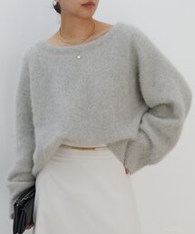 GALLARDAGALANTE | ファーボートネックプルオーバー(ニット/セーター)