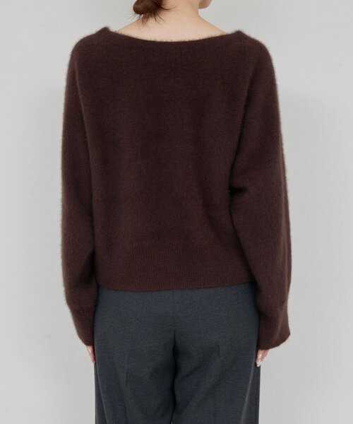 セール】ファーボートネックプルオーバー（ニット/セーター