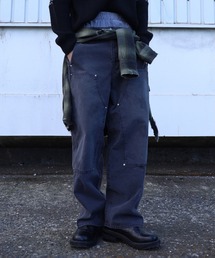 DUCK DOUBLE KNEE PANTS/ダブルニーパンツ/ダック生地/ユーズド加工/JIEDA