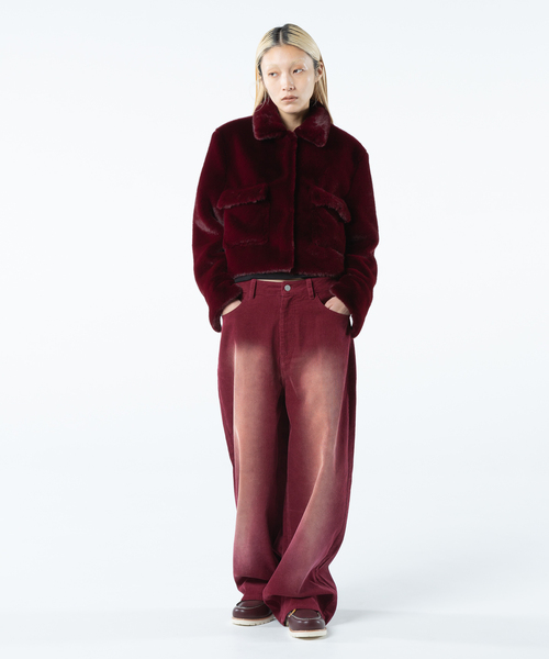 JOINT WORKS(ジョイントワークス)の「irojikake/イロジカケ DREAM JACKET(デニムジャケット・レディース・ボルドー・SMALL)」の5枚目の写真