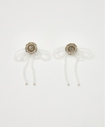 SLY | ROSE MOTIF BEADS P/EARRINGS ローズモチーフ ビーズ ピアス(ピアス（両耳用）)