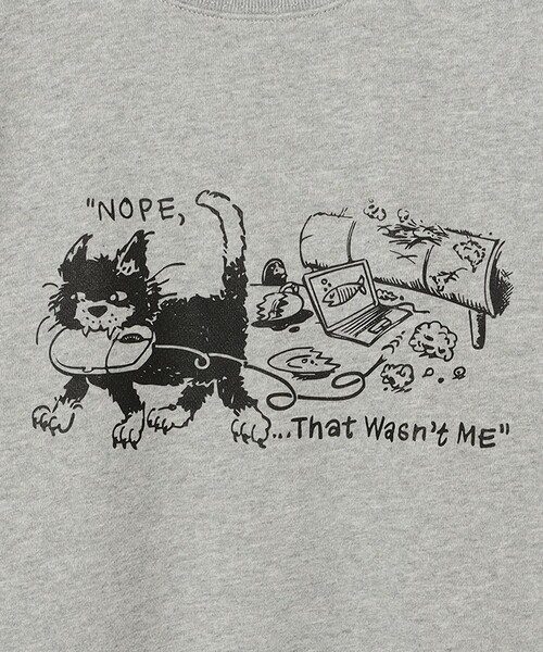 BEAMS T（ビームスティー）の「BEAMS / "That Wasn't Me" Crewneck Sweat（スウェット・メンズ・グレー・M/S/XL/L）」の4枚目の写真