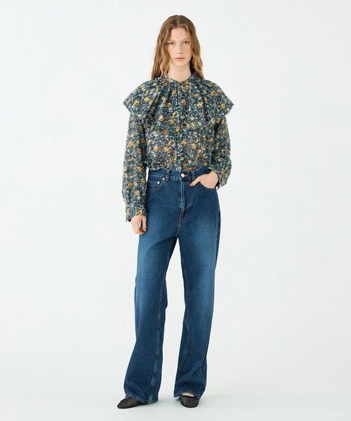 ラメカットジャカード ワイドカラーブラウス（シャツ/ブラウス