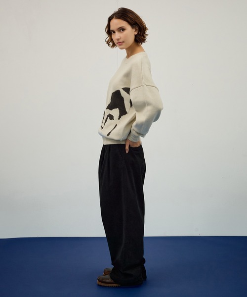 WETTEMPT(ウィテンプト)の「DESIGN JACQUARD KNIT / デザインジャガードニット(ニット/セーター・メンズ・アイボリー/ブラック・SMALL/MEDIUM/LARGE)」の12枚目の写真