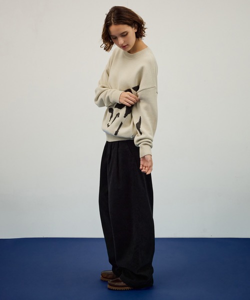 WETTEMPT(ウィテンプト)の「DESIGN JACQUARD KNIT / デザインジャガードニット(ニット/セーター・メンズ・アイボリー/ブラック・SMALL/MEDIUM/LARGE)」の11枚目の写真