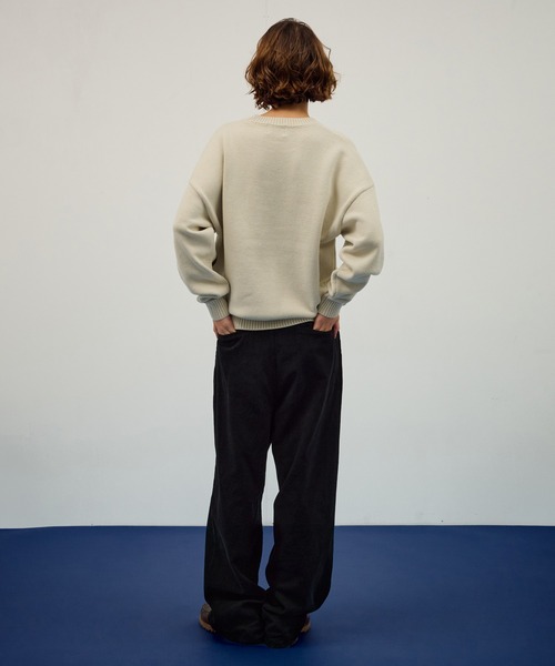 WETTEMPT(ウィテンプト)の「DESIGN JACQUARD KNIT / デザインジャガードニット(ニット/セーター・メンズ・アイボリー/ブラック・SMALL/MEDIUM/LARGE)」の13枚目の写真