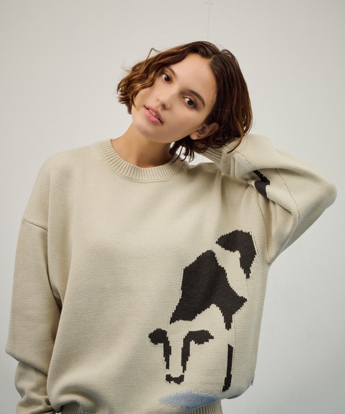 WETTEMPT(ウィテンプト)の「DESIGN JACQUARD KNIT / デザインジャガードニット(ニット/セーター・メンズ・アイボリー/ブラック・SMALL/MEDIUM/LARGE)」の16枚目の写真