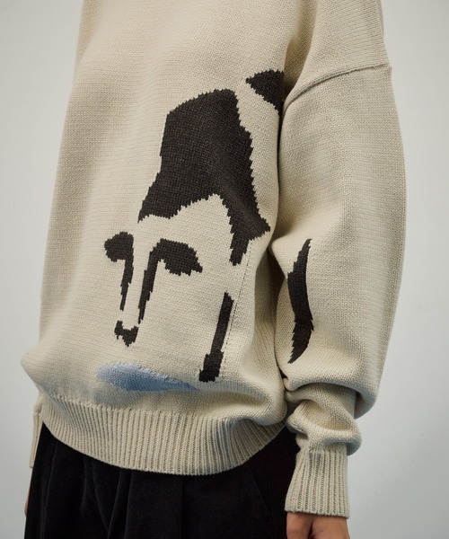 WETTEMPT(ウィテンプト)の「DESIGN JACQUARD KNIT / デザインジャガードニット(ニット/セーター・メンズ・アイボリー/ブラック・SMALL/MEDIUM/LARGE)」の20枚目の写真