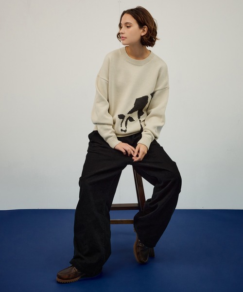 WETTEMPT(ウィテンプト)の「DESIGN JACQUARD KNIT / デザインジャガードニット(ニット/セーター・メンズ・アイボリー/ブラック・SMALL/MEDIUM/LARGE)」の15枚目の写真