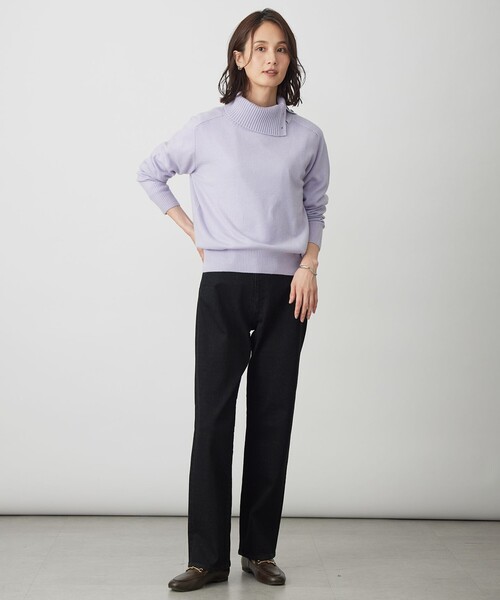 J.PRESS(ジェイプレス)の「裏起毛ストレッチ デニム パンツ(デニムパンツ・レディース・ブラック系/ダルブルー系・T15/T13/T17)」の17枚目の写真