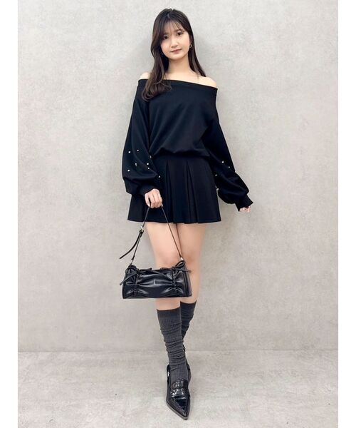 dazzlin（ダズリン）の「ビジュースリーブカットプルオーバー（スウェット・レディース・ブラック/オフホワイト/グレー・FREE）」の21枚目の写真