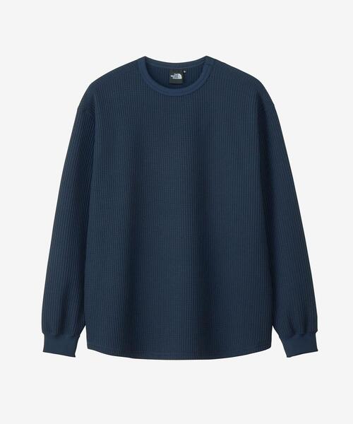 THE NORTH FACE(ザノースフェイス)の「THE NORTH FACE Long-Sleeve Warm Waffle Crew(Tシャツ/カットソー・メンズ・グレー系その他/ブラック/ホワイト系その他/ネイビー・LARGE/MEDIUM)」の4枚目の写真