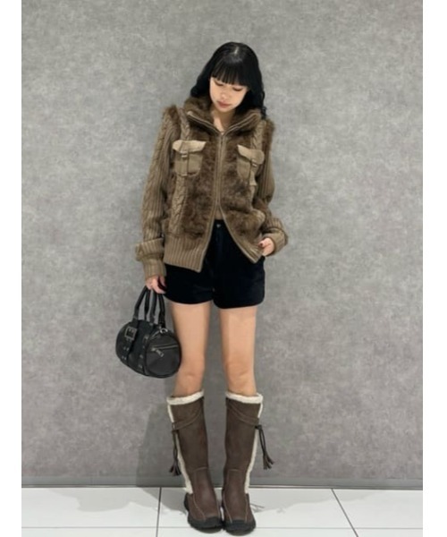 LAGUA GEM（ラグアジェム）の「BOA LINE MIDDLE ブーツ（ブーツ・レディース・ブラウン/チャコールグレー・SMALL/MEDIUM/LARGE）」の3枚目の写真