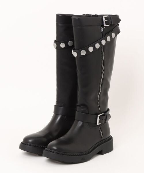 ASH(アッシュ)の「ASH/アッシュ【MELVIS】スタッズベルトロングブーツ(ブーツ・レディース・ブラック・38/39/36/37)」の10枚目の写真