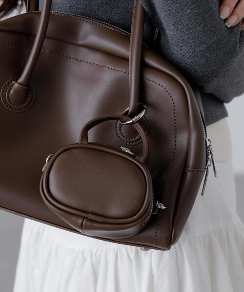 FREE'S MART(フリーズマート)の「ダブルバッグトートバッグ(トートバッグ・レディース・ブラウン/ブラック・フリ-)」の3枚目の写真