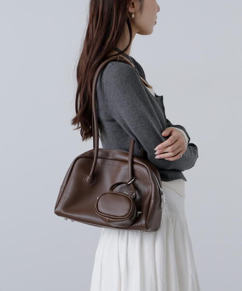 FREE'S MART(フリーズマート)の「ダブルバッグトートバッグ(トートバッグ・レディース・ブラウン/ブラック・フリ-)」の2枚目の写真