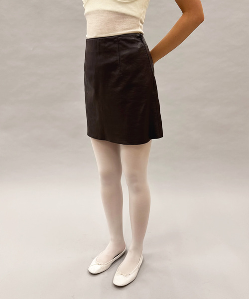 EDIT. FOR LULU(エディットフォールル)の「ラムレザーミニスカート(スカート・レディース・ブラウン・FREE)」の5枚目の写真