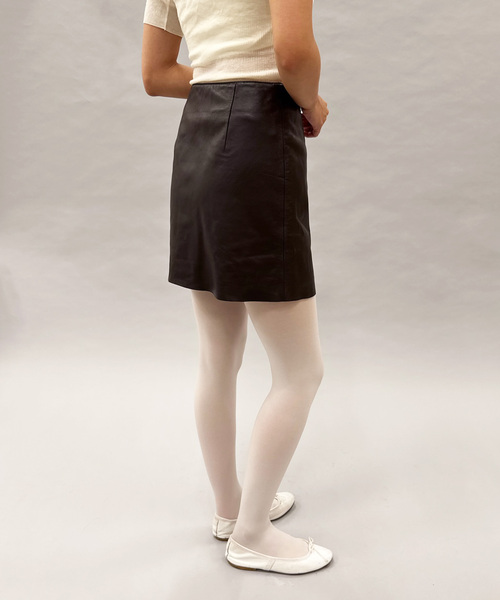 EDIT. FOR LULU(エディットフォールル)の「ラムレザーミニスカート(スカート・レディース・ブラウン・FREE)」の6枚目の写真