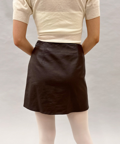 EDIT. FOR LULU(エディットフォールル)の「ラムレザーミニスカート(スカート・レディース・ブラウン・FREE)」の7枚目の写真