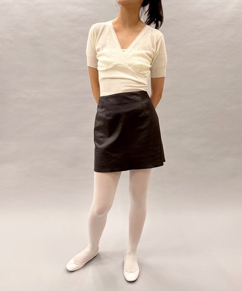 EDIT. FOR LULU(エディットフォールル)の「ラムレザーミニスカート(スカート・レディース・ブラウン・FREE)」の8枚目の写真