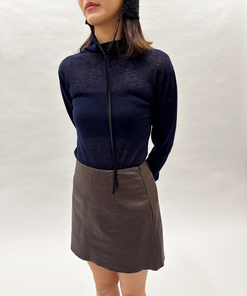 EDIT. FOR LULU(エディットフォールル)の「ラムレザーミニスカート(スカート・レディース・ブラウン・FREE)」の9枚目の写真