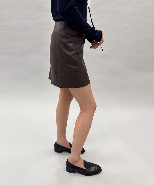 EDIT. FOR LULU(エディットフォールル)の「ラムレザーミニスカート(スカート・レディース・ブラウン・FREE)」の10枚目の写真
