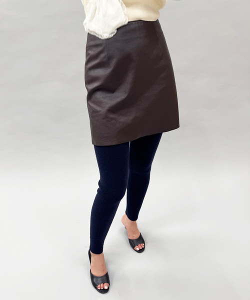 EDIT. FOR LULU(エディットフォールル)の「ラムレザーミニスカート(スカート・レディース・ブラウン・FREE)」の14枚目の写真