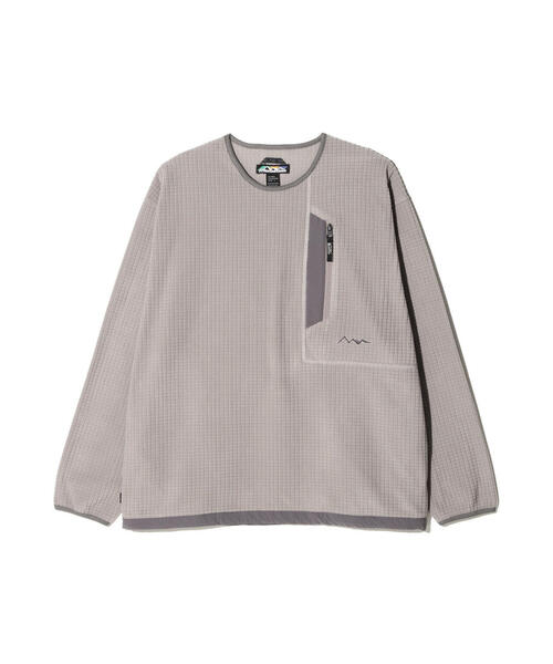 MANASTASH(マナスタッシュ)の「MANASTASH/マナスタッシュ/GRID FLEECE CREW(ジャージ・メンズ・グレー/ブラック/オリーブ系・L/M/S/XL)」の9枚目の写真