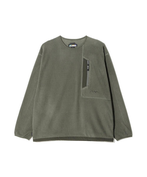 MANASTASH(マナスタッシュ)の「MANASTASH/マナスタッシュ/GRID FLEECE CREW(ジャージ・メンズ・グレー/ブラック/オリーブ系・L/M/S/XL)」の11枚目の写真