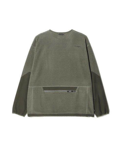 MANASTASH(マナスタッシュ)の「MANASTASH/マナスタッシュ/GRID FLEECE CREW(ジャージ・メンズ・グレー/ブラック/オリーブ系・L/M/S/XL)」の5枚目の写真
