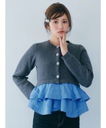 FURFUR | 【WEB限定カラー】ペプラムレイヤードカーディガン(カーディガン/ボレロ)